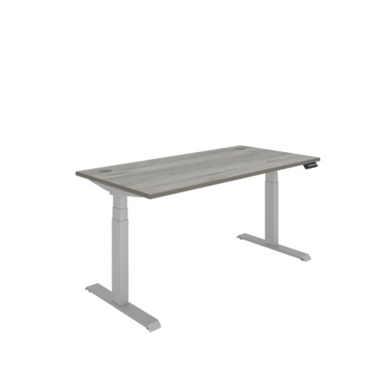 Image of Polaris Dual Motor Sit/Stand Desk 1600x800 Grey Oak/Silver KF800126
