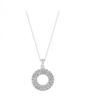 Image of Simply Silver Circle Pendant Necklace
