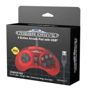 Image of Retro-Bit SEGA MD USB Crimson Red