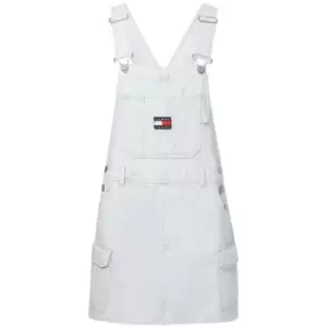 Image of Tommy Jeans Womens Denim Dungaree Dress - Blue