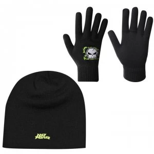 Image of No Fear Hat and Glove Set Junior - Skull