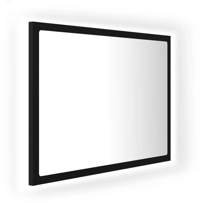 Image of VIDAXL LED Bathroom Mirror Black 60x8.5x37cm Acrylic Vidaxl 8720286221020