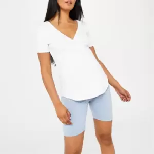 Image of Missguided Rib Wrap Maternity Top - Multi