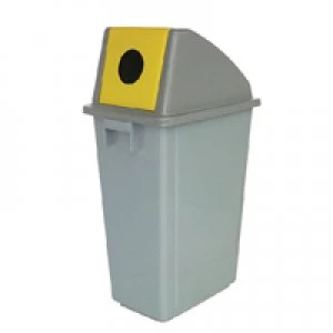 Image of Slingsby Recycling Container 60 Litre Bottle Lid Yellow 383014