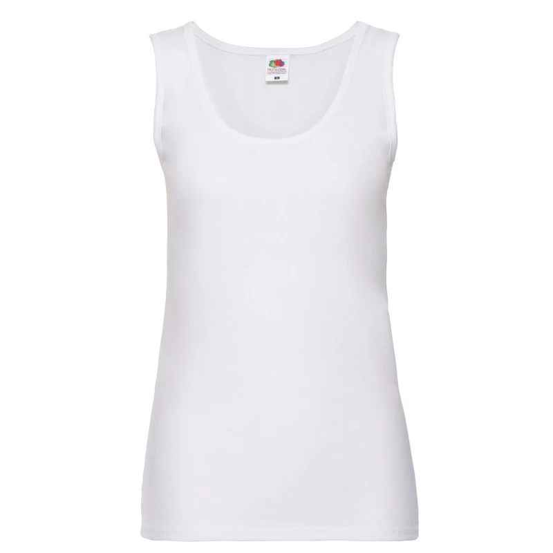 Image of Fruit Of The Loom Valueweight Lady Fit Vest Top White female