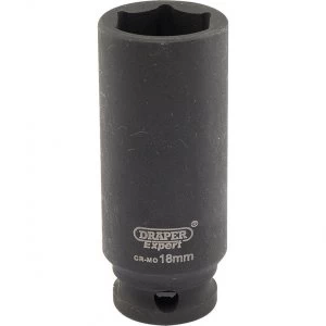 Image of Draper Expert 3/8" Drive Hi Torq Deep Hexagon Impact Socket Metric 3/8" 18mm