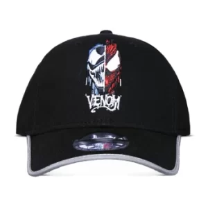 Image of MARVEL COMICS Venom Two-toned Coloured Graphic Adjustable Cap, Black/Grey (BA112472SPN)