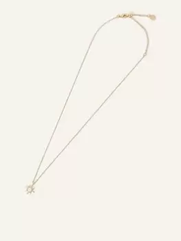 Image of Accessorize 14Ct Gold-Plated Star Pearl Pendant Necklace