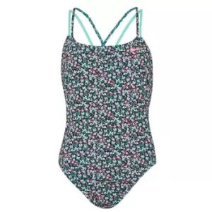 Image of Nike Spiderback Swimsuit Womens - Green