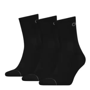 Image of Calvin Klein Short Socks 3 Pack Mens - Black