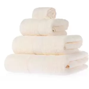 Image of HOMESCAPES Turkish Cotton Cream Bath Towel Set - Cream