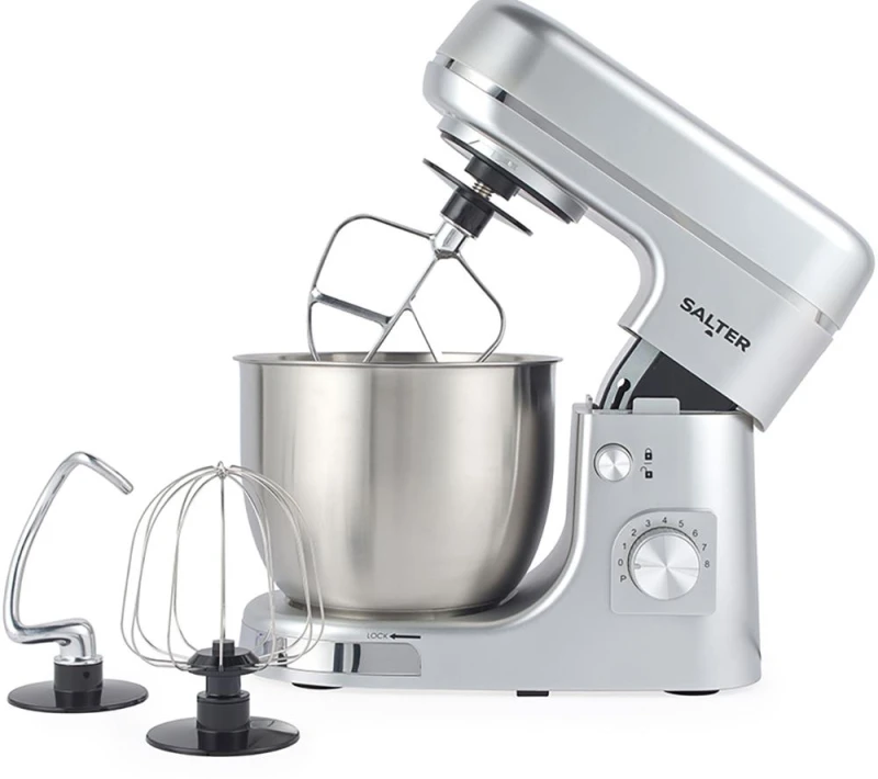 Image of SALTER Aspen EK6147MMS Stand Mixer - Silver/Grey 5054061507539