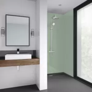 Image of Mermaid Acrylic Matt Shower Wall Panel Sage 2440mm x 900mm x 4mm in Green