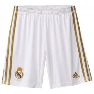 Image of adidas Real Madrid Home Shorts 2019 2020 Junior - White