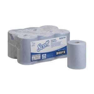 Image of Scott Essential Slimroll Hand Towel Roll Blue 190m Pack of 6 6696