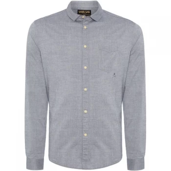 Image of Label Lab Eton textured fabric shirt - Blue