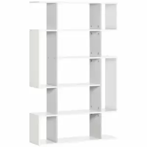 Image of HOMCOM Freestanding Modern 5-tier Bookshelf With 13 Open Shelves White
