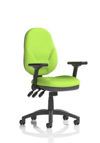 Image of Eclipse Eclipse Plus XL Lever Task Operator Chair Bespoke Colour Myrrh Green with Height Adjustable and Folding Arms KCUP1791
