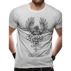 Image of Crimes Of Grindelwald - Phoenix Mens Medium T-Shirt - White