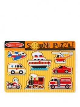 Image of Melissa Doug Vehicles Sound Puzzle One Colour