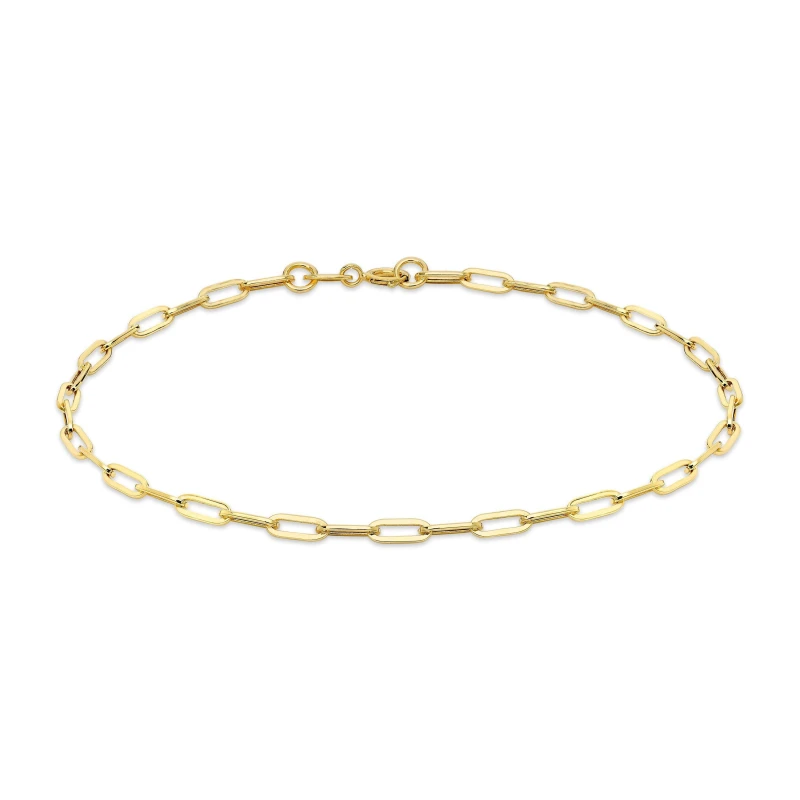 Image of Be You 9ct Gold Paper Chain Bracelet Chain Bracelets 7.25inch Gold 39792710000