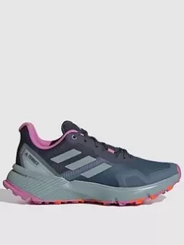 Image of Adidas Terrex Soulstride Walking Shoe, Navy/Multi, Size 7, Women