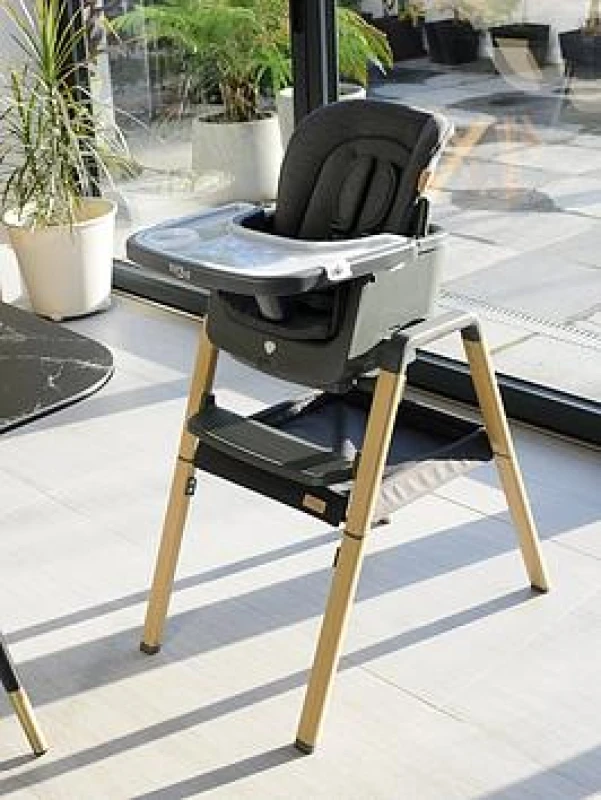 Image of Tutti Bambini Nova Birth To 12 Years Complete Highchair Package Grey/Oak 611010/3590S