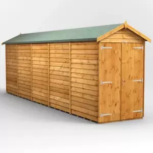 Image of 20X4 Power Overlap Apex Windowless Double Door Shed