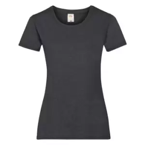 Image of Fruit Of The Loom Ladies/Womens Lady-Fit Valueweight Short Sleeve T-Shirt (L) (Dark Heather)