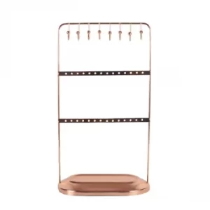 Image of Jewellery Stand on Base Rose Gold 30cm