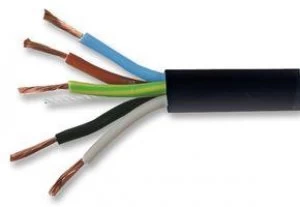 Image of Zexum 0.75mm 5 Core Black Cable Flexible 3185Y - 5 Meter