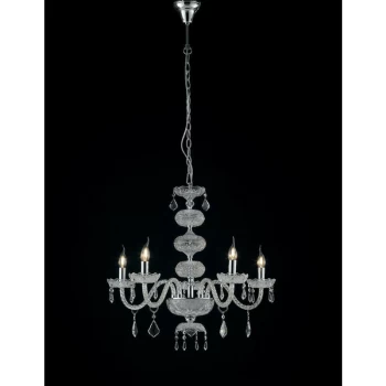 Image of Fan Europe Lighting - Fan Europe INCANTO 5 Light Chandeliers Chrome, Crystal 69x79cm