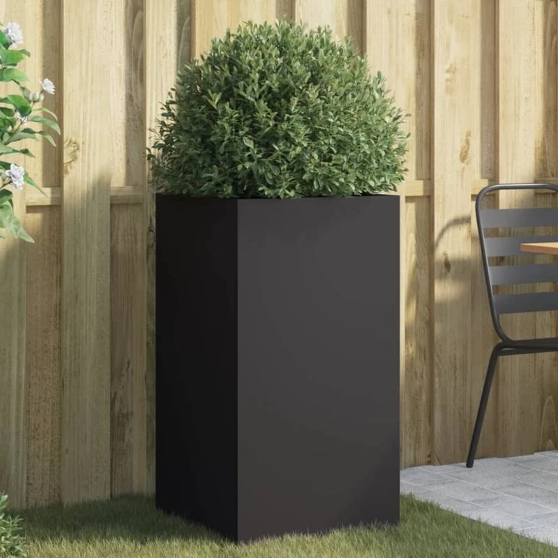 Image of VIDAXL Planter Black 42x38x75cm Steel Vidaxl 8721012364356