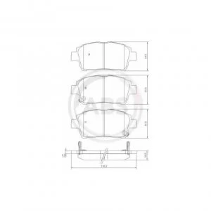 Image of Front Brake Pad Set A.B.S. 37134