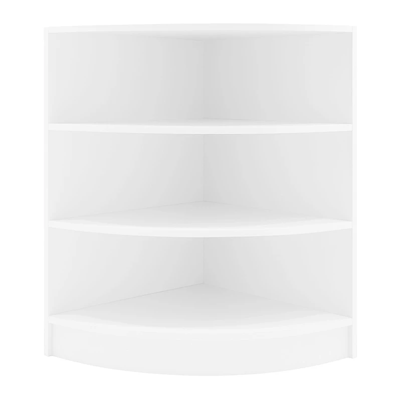 Image of MonsterShop Shop Corner Counter White Lm60 Retail Storage Unit Modular Curved Display Showcase Cabinet Reception Clothing Jewellery Store