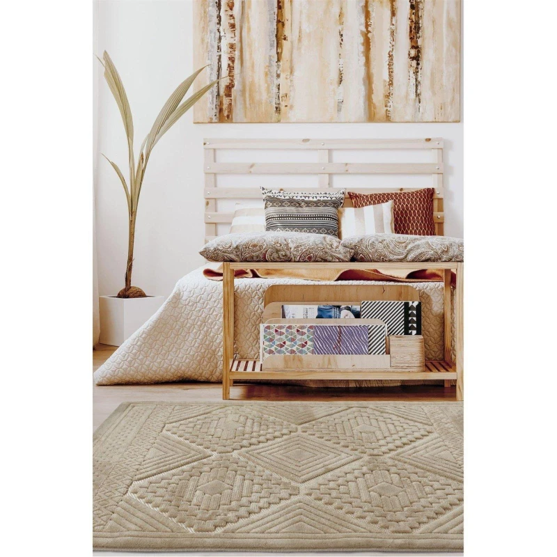 Image of Homemaker Malmo Tribal Rug - Beige Beige 160x230