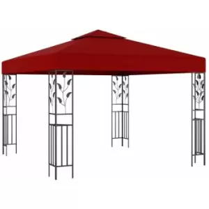 Image of Gazebo 3x3 m Wine Red Vidaxl Red