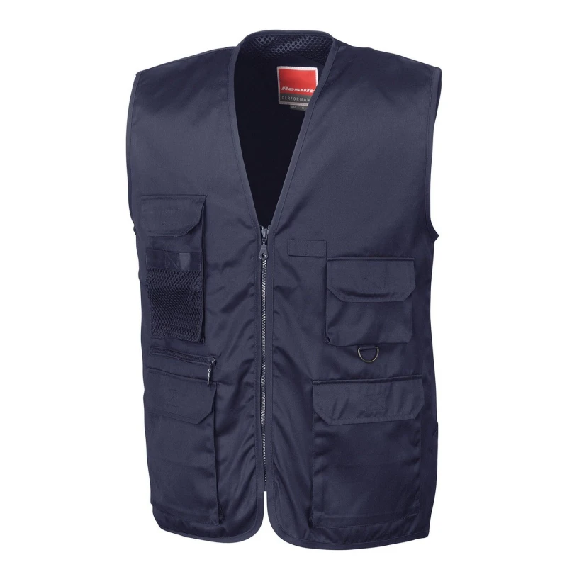 Image of Result Result Men Adventure Safari Waistcoat in Navy Size: Small Navy S Male 5063527160065
