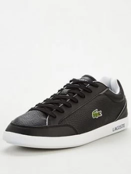 Image of Lacoste Lacoste Graduatecap Leather Trainers, Black, Size 6, Men