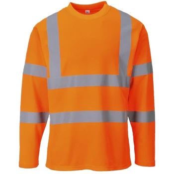 Image of S278ORRXXL - sz 2XL Hi-Vis Long Sleeved T-Shirt - S278 Orange - Portwest