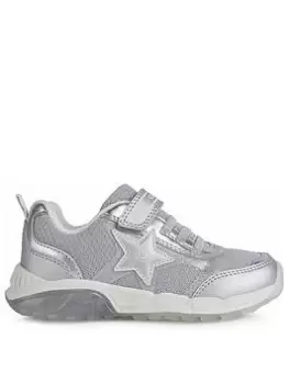 Image of Geox Girls Aspaziale Trainer, Silver, Size 13 Younger