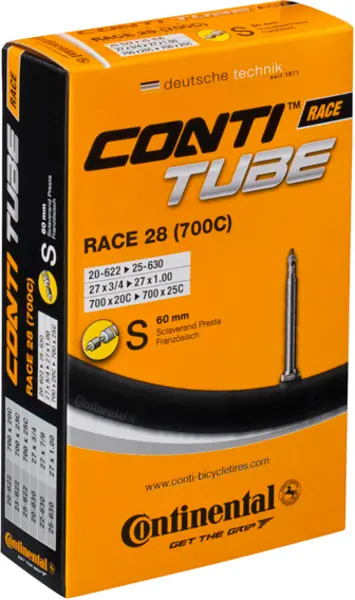 Image of Continental Race Inner Tubes 700X18-25C Light Presta 80mm black