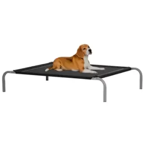 Image of PawHut Elevated Cooling Pet Bed for Large/Medium Sized Dogs (110 x 75 x 20 cm) - Black
