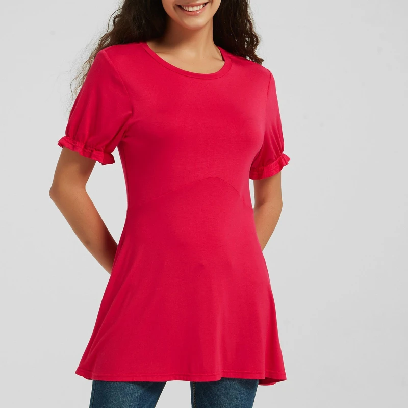 Image of Be You Puff Sleeve Tunic - Pink Pink 8