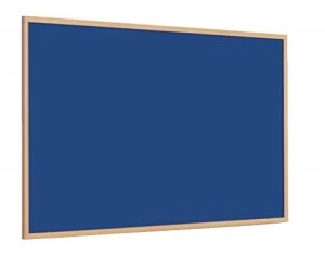 Image of Magiboards Slim Wood Frame Felt Nticebrd Blue 1800x1200mm