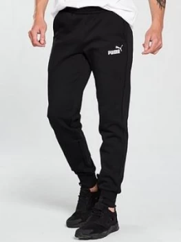 Image of Puma Elevated Essentials Slim Joggers - Black, Size 2XL, Men