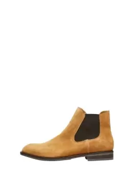 Image of SELECTED Suede - Chelsea Boots Men Brown