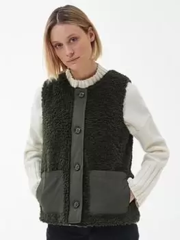 Image of Barbour Kintra Borg Liner Gilet - Green, Size 12, Women