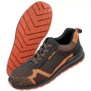 Image of Result Work-Guard Unisex Adults Suede Trim Safety Trainer (8 UK) (Black/Orange) - Black/Orange