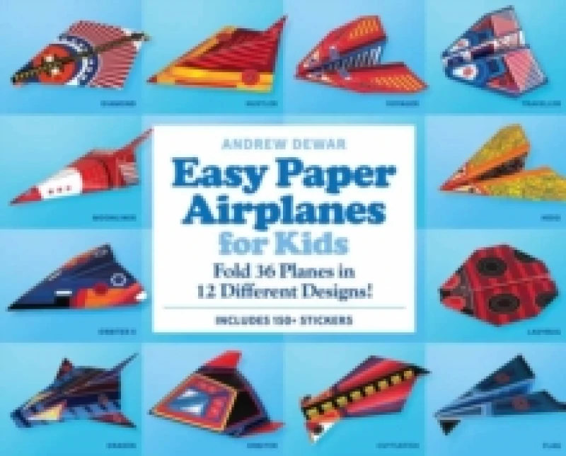 Image of Easy Paper Airplanes for Kids Kit : Fold 36 Paper Planes in 12 Different Designs! (Includes 200 Stickers!) Multiple-component retail product